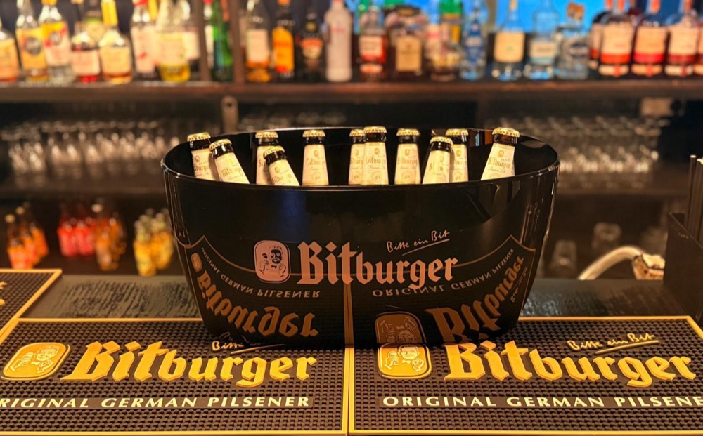 Iced beer buckets at the Hit King corner bar
